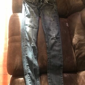 Used Destroyed Bongo Jeans Size 0  Blue Pair